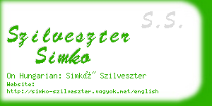 szilveszter simko business card